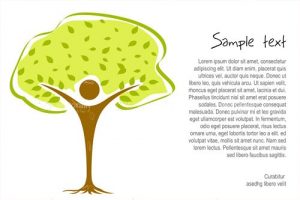 Abstract human tree with sample text